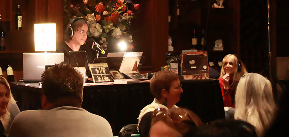 Chris Carter on stage at Kobe Steakhouse & Lounge & Chris Carter's "Breakfast with the Beatles" Sunday Champagne Brunch with 95.5fm KLOS