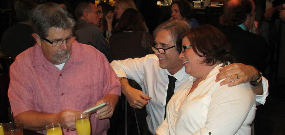 Chris Carter with guests at Kobe Steakhouse & Lounge & Chris Carter's "Breakfast with the Beatles" Sunday Champagne Brunch with 95.5fm KLOS