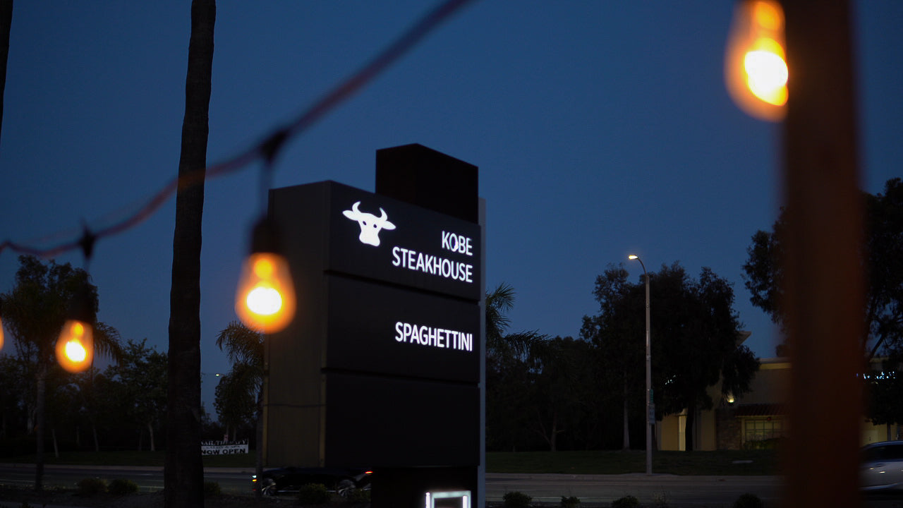 Kobe Steakhouse Street Signage 