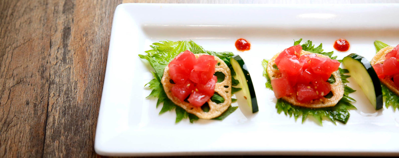 Poke Tuna on Lotus appetizer at Kobe Steakhouse & Lounge