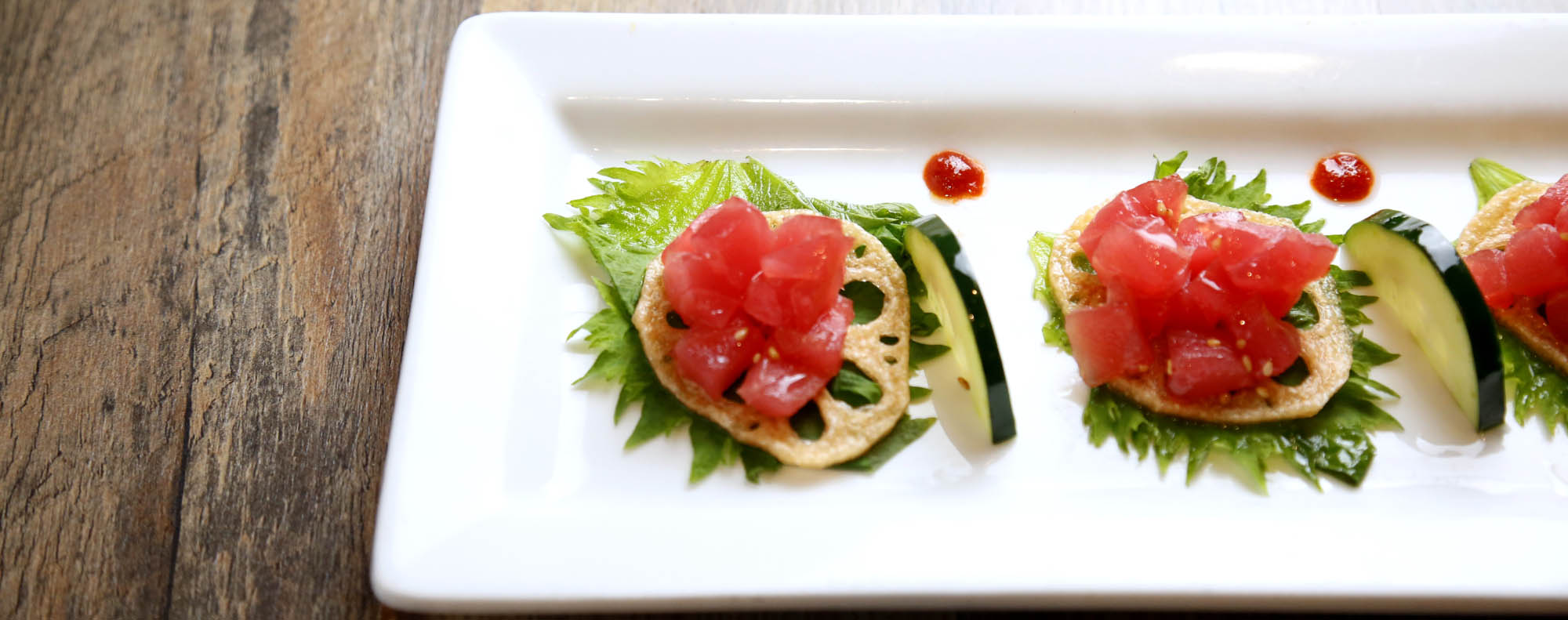 Poke Tuna on Lotus appetizer at Kobe Steakhouse & Lounge