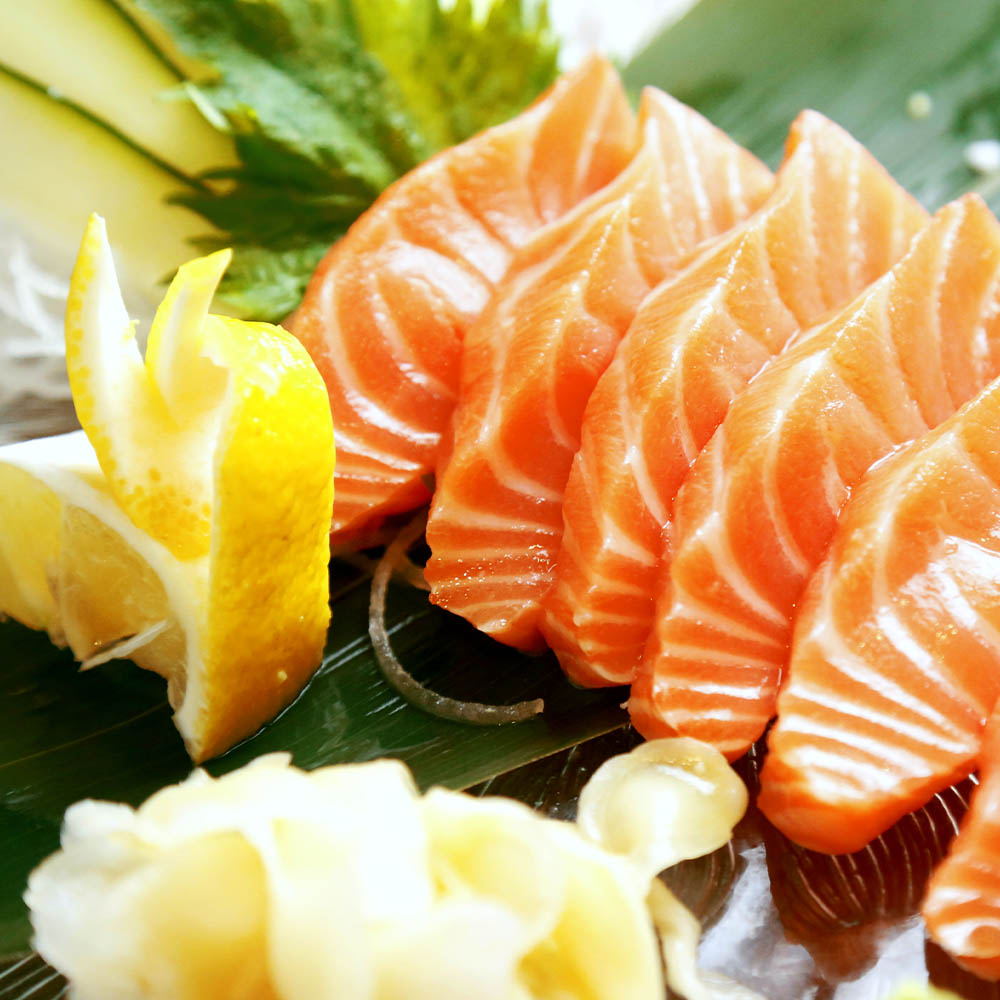 Salmon Sashimi at Kobe Seal Beach